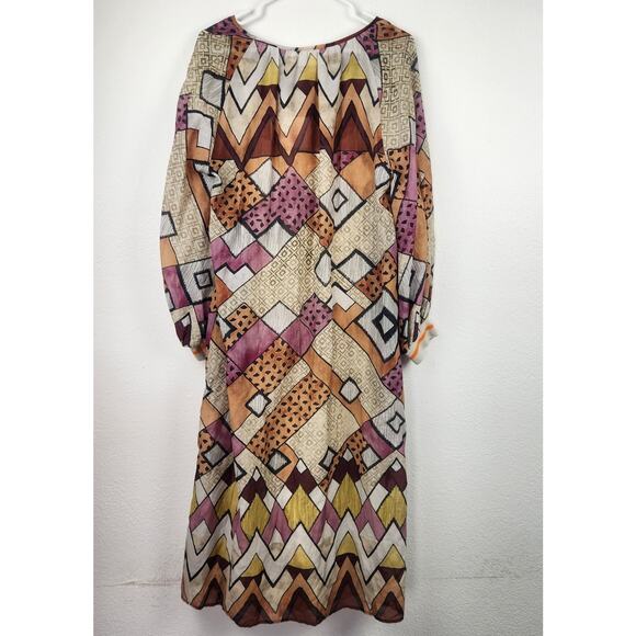 Julia June Flowy Boho Dress Size 36 US Small Long Sleeve Art Lightweight NWT - Picture 5 of 11